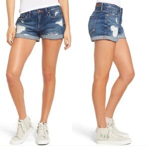 BLANK NYC THE FULTON DISTRESSED ROLL CUFF SHORT SIZE 16W NWT